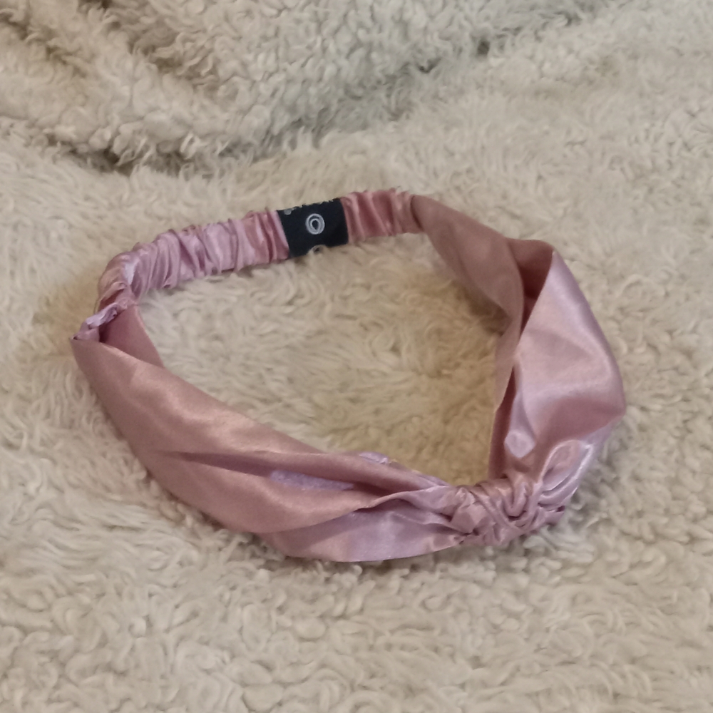 Elegant Pink Satin Headband